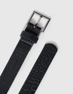 Croco Riem Zwart/Zilver