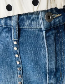 Denim Studs Short Blauw
