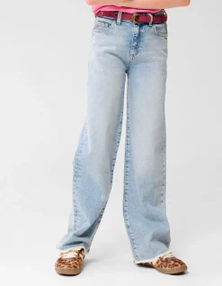 Denim Wide Leg Jeans Blauw