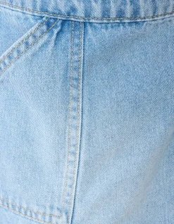 Denim Wrap Skort Bleached