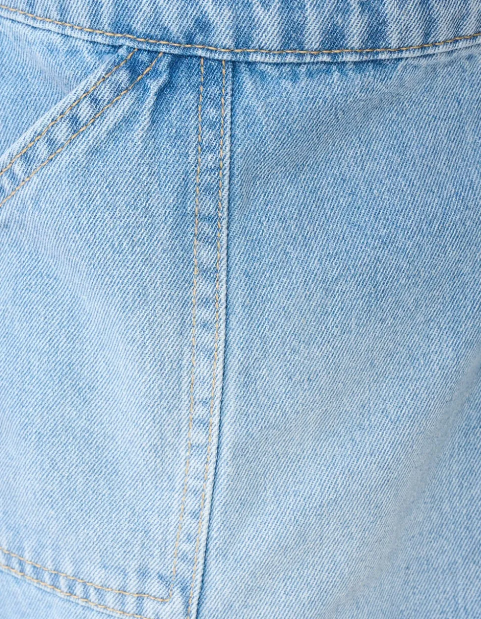 Denim Wrap Skort Bleached