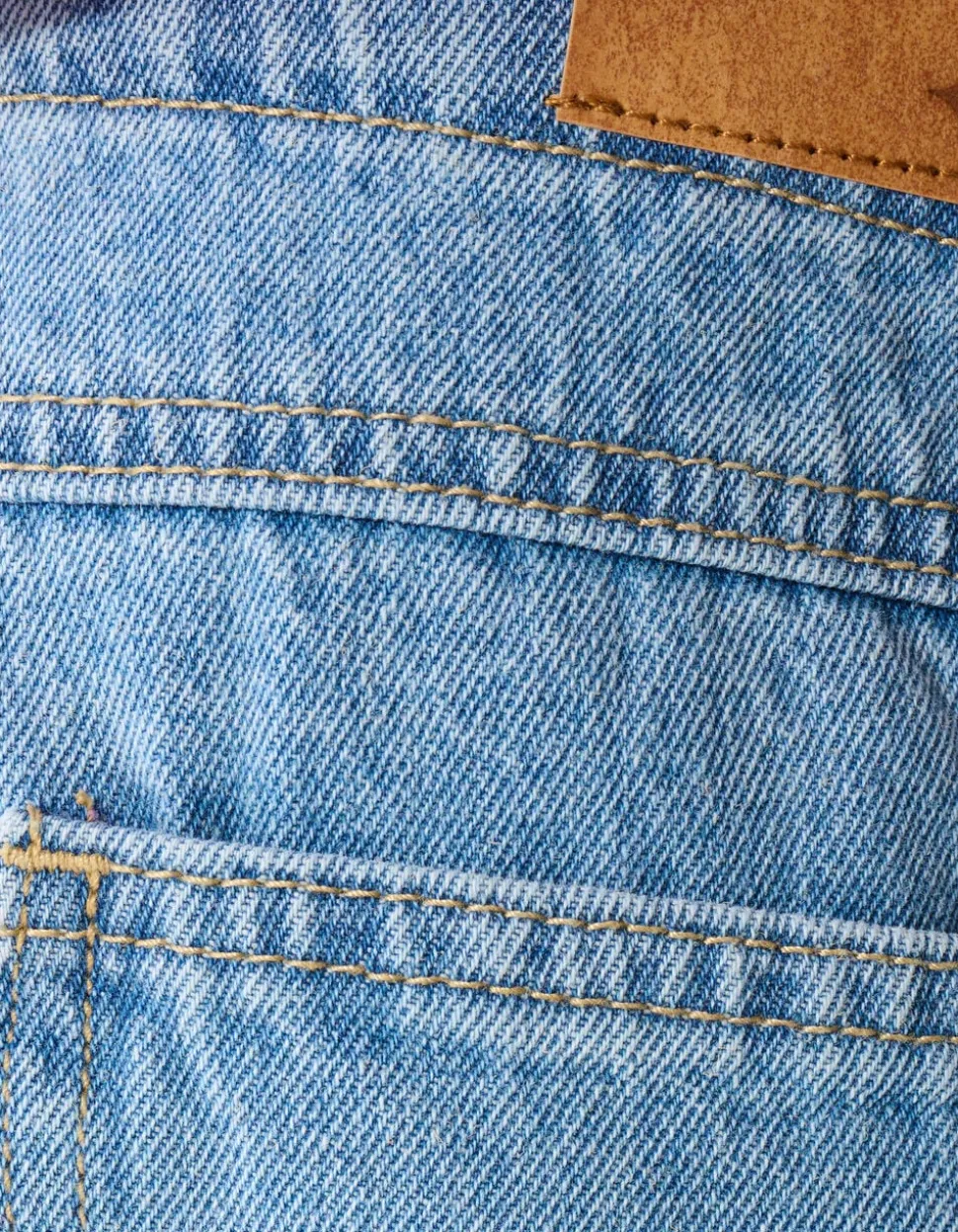 Denim Wrap Skort Bleached