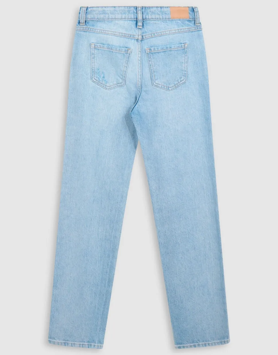 Destroyed Straight Fit Jeans Lichtblauw