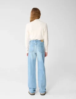 Destroyed Straight Fit Jeans Lichtblauw