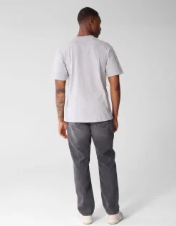 Diagonal T-shirt Lichtgrijs
