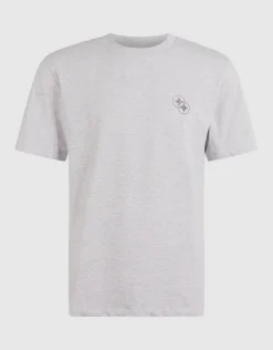 Diagonal T-shirt Lichtgrijs