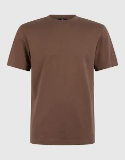 Dotted Artwork T-shirt Donkerbruin
