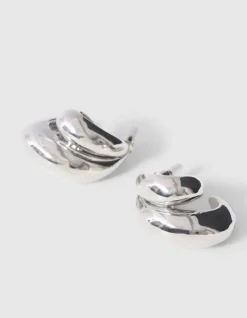 Double Drop Oorbellen Zilver