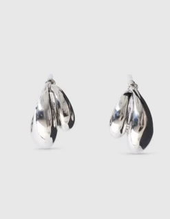 Double Drop Oorbellen Zilver