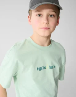 Dripping Artwork T-shirt Lichtgroen