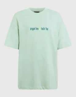 Dripping Artwork T-shirt Lichtgroen