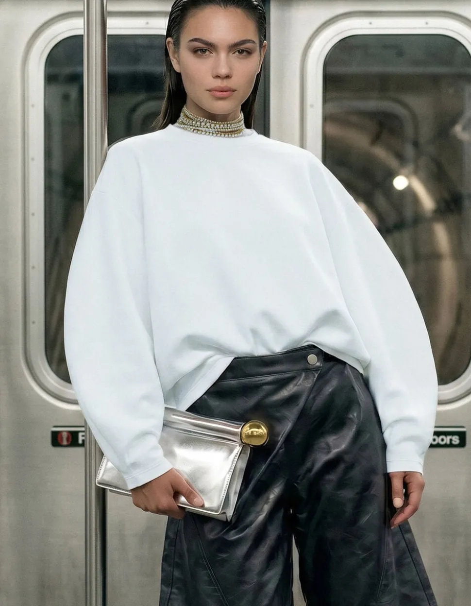 Egg Shape Longsleeve T-shirt Wit