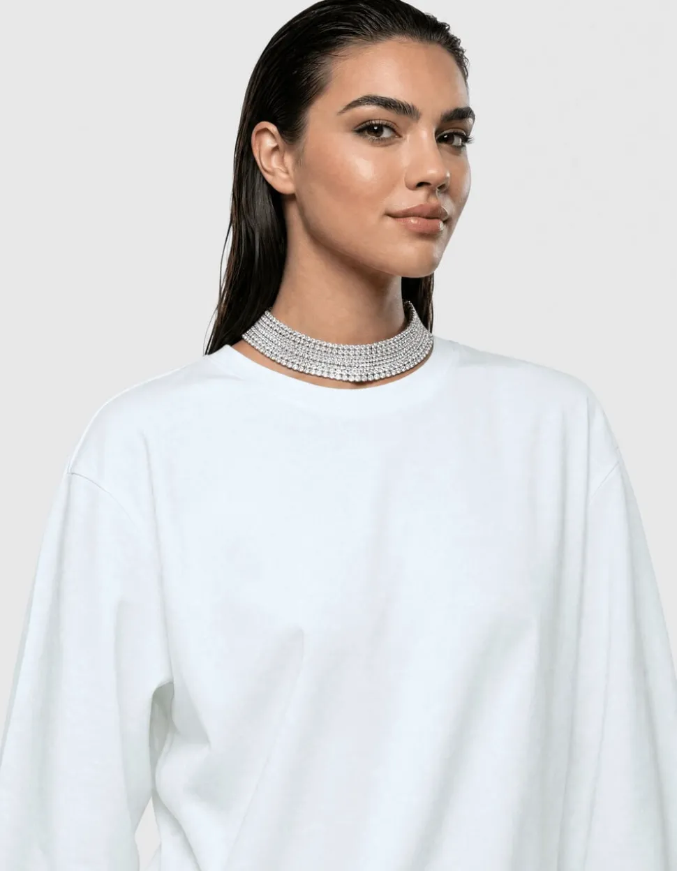 Egg Shape Longsleeve T-shirt Wit