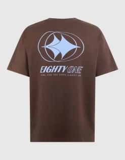 Eighty One Artwork T-shirt Donkerbruin