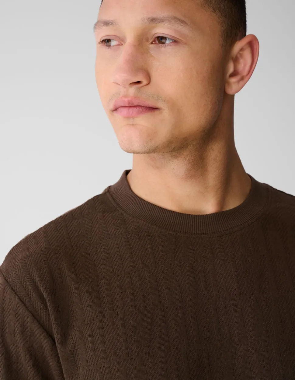 Eighty One Tekst T-shirt Donkerbruin