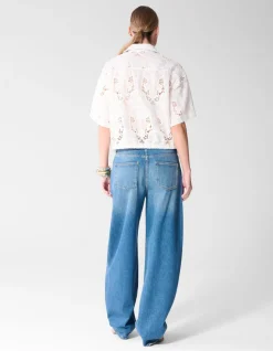 Embroidery Blouse Gebroken Wit By Mieke