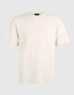 Embroidery Logo T-shirt Beige