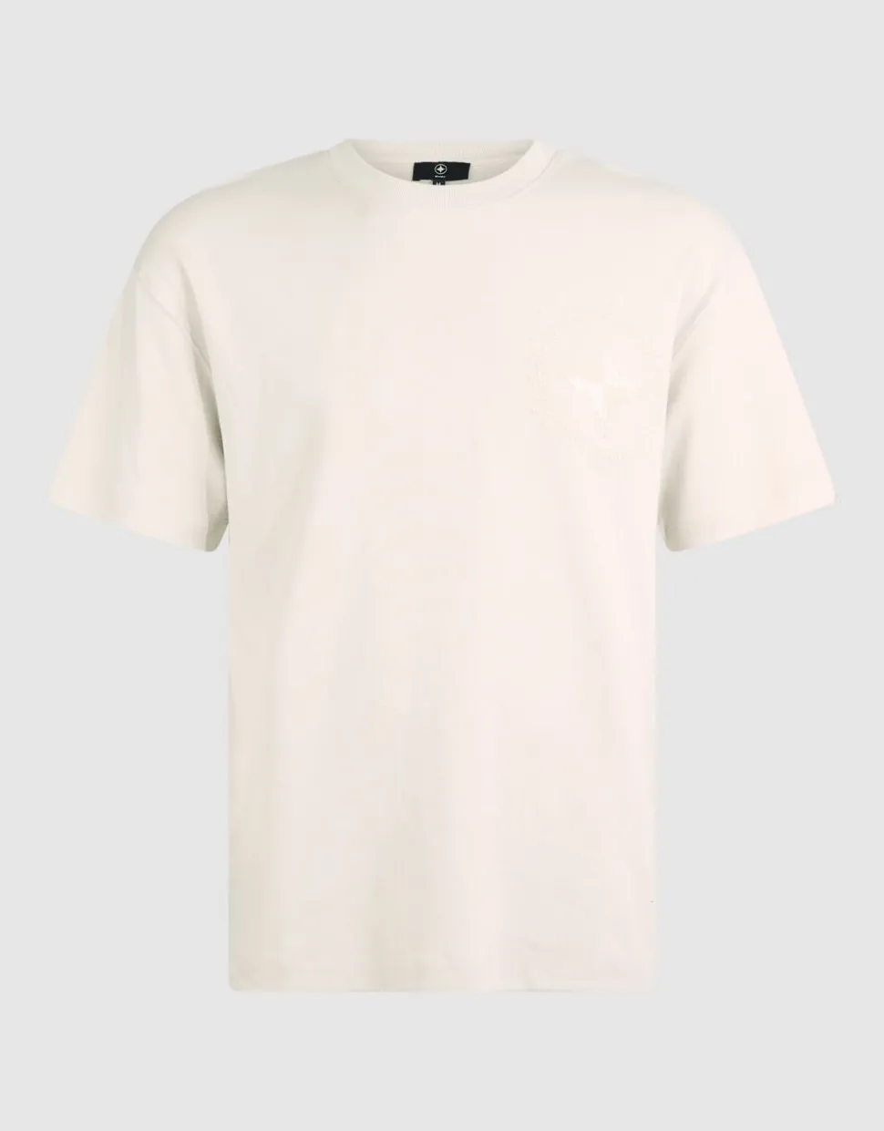 Embroidery Logo T-shirt Beige
