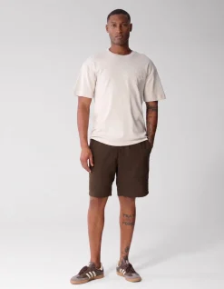 Embroidery Logo T-shirt Beige