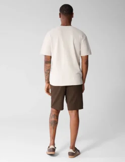Embroidery Logo T-shirt Beige