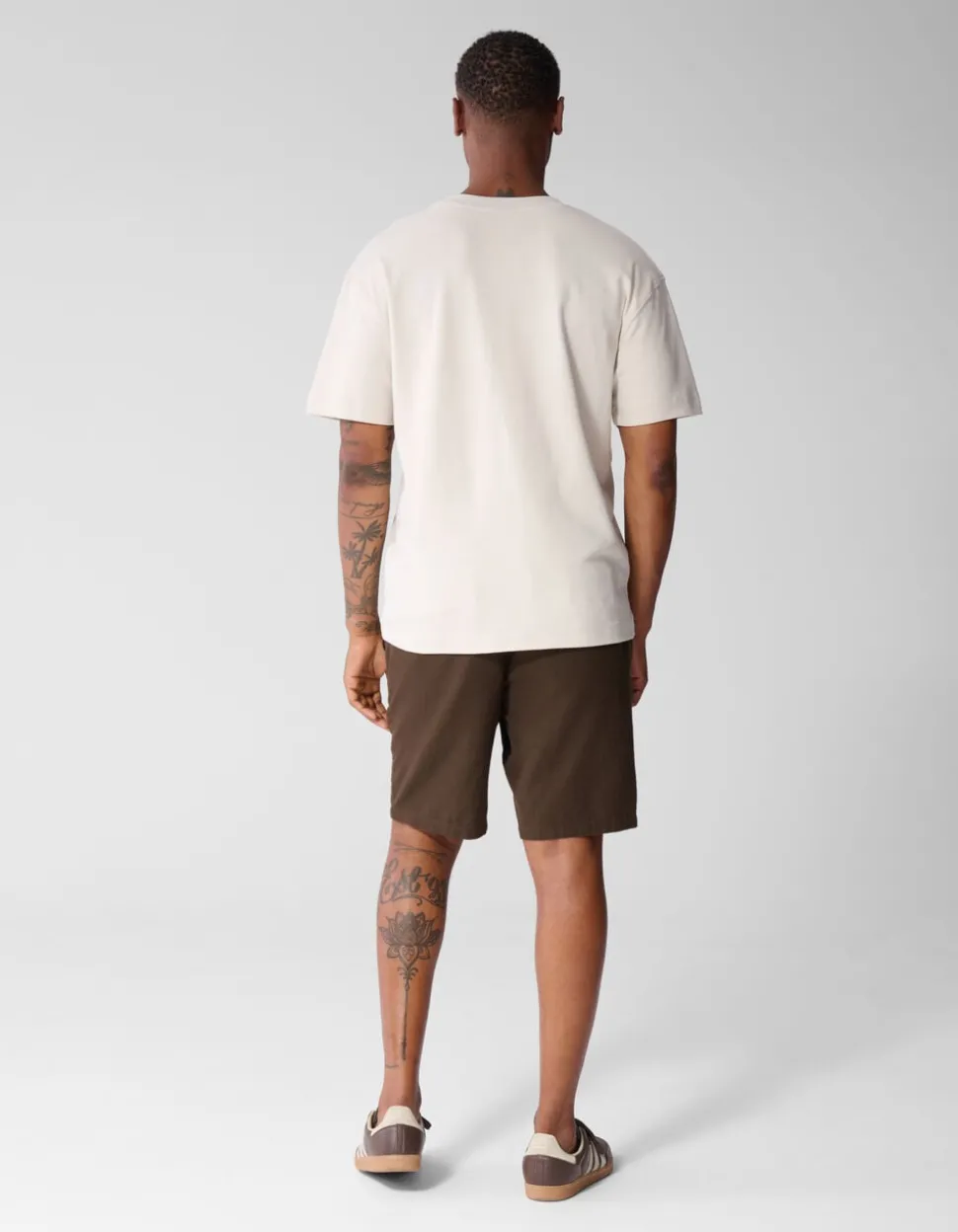 Embroidery Logo T-shirt Beige