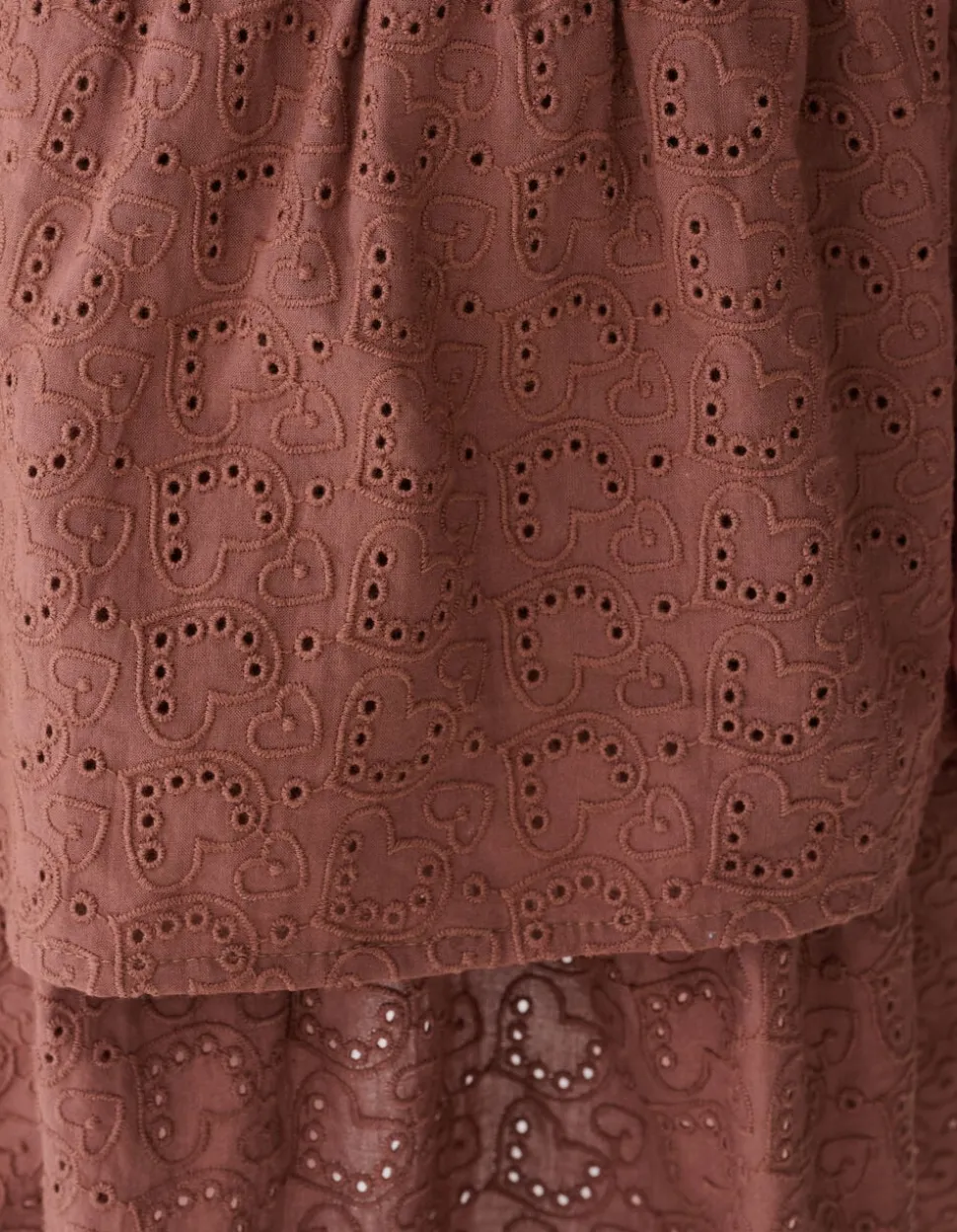 Embroidery Mini Rok Bruin