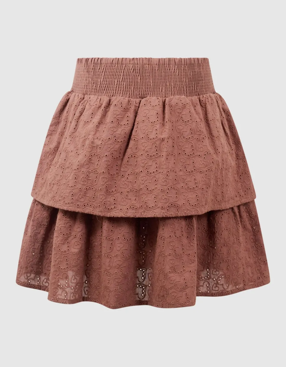 Embroidery Mini Rok Bruin