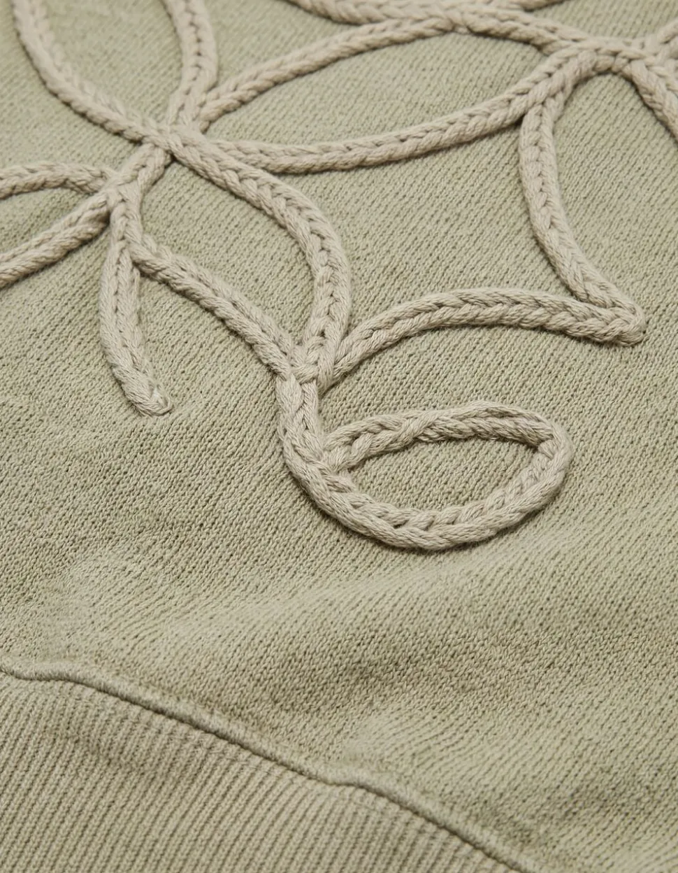 Embroidery Sweater Lichtgroen