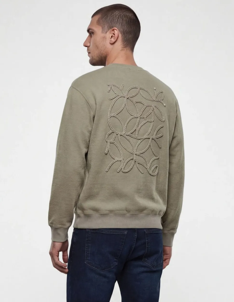 Embroidery Sweater Lichtgroen