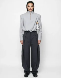 Extreme Pleat Barrel Fit Pantalon Zwart