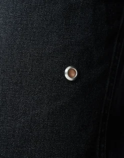 Eyelet Straight Fit Jeans Donkergrijs