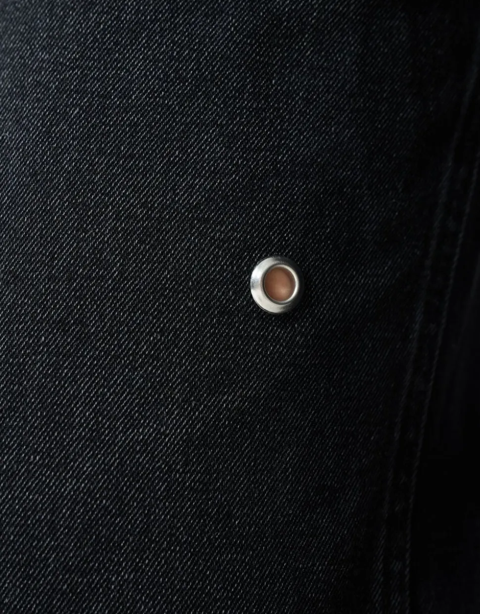 Eyelet Straight Fit Jeans Donkergrijs