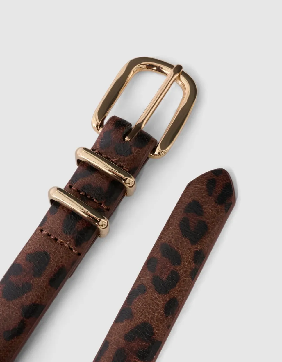 Faded Leopart Print Riem Bruin