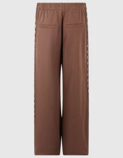 Fancy Tape Wide Leg Broek Bruin