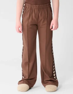 Fancy Tape Wide Leg Broek Bruin