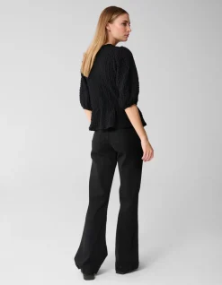 Flared Fit Jeans Zwart