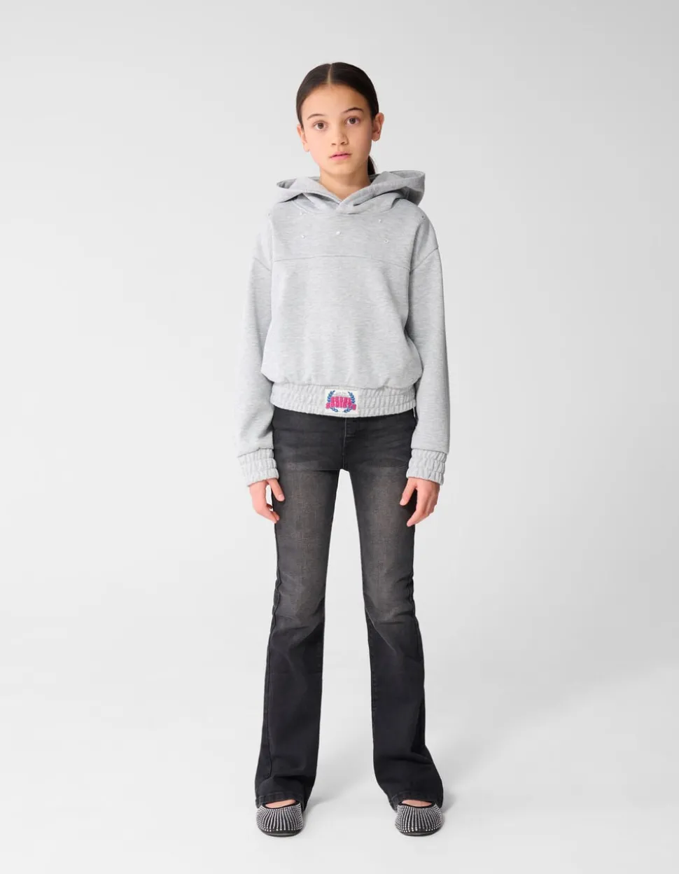 Flared Fit Jeans Zwart