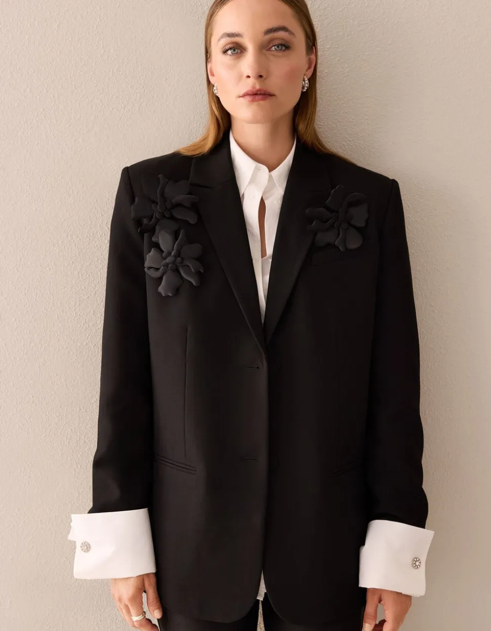 Flower Blazer Zwart By Mieke