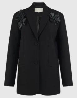 Flower Blazer Zwart By Mieke