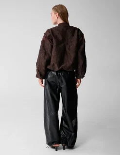 Flower Jacquard Bomber Donkerbruin