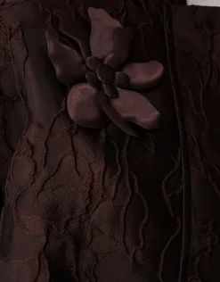 Flower Jacquard Bomber Donkerbruin