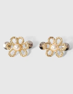 Flower Jeans Pins Goud