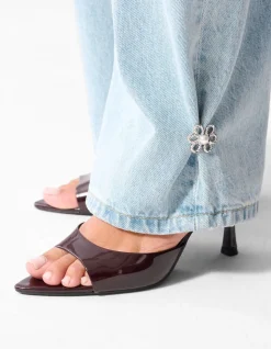 Flower Jeans Pins Zilver