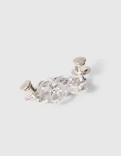 Flower Jeans Pins Zilver