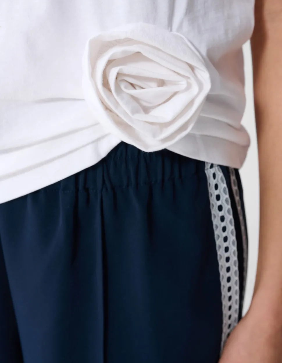 Flower T-shirt Wit