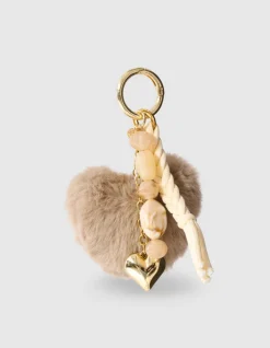 Fluffy Bagcharm Beige/Goud