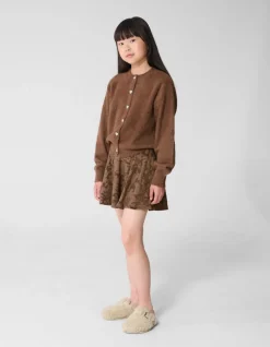 Fluffy Button Vest Bruin