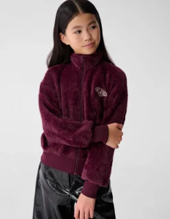 Fluffy Sporty Vest Donkerrood