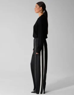 Front Zipper Barrel Fit Broek Zwart