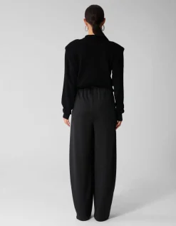 Front Zipper Barrel Fit Broek Zwart